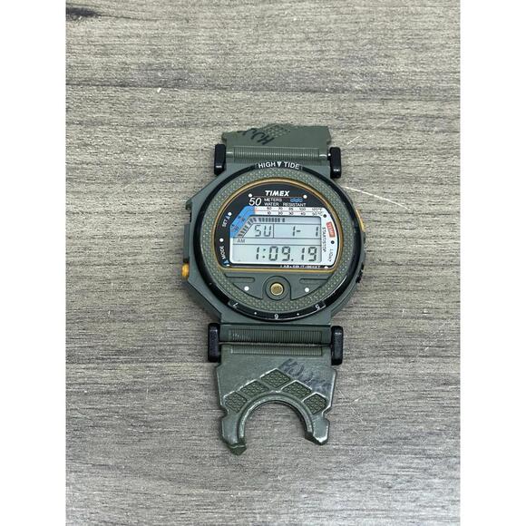 1991 Timex Blazer 707 Vintage Digital Watch Temp High Tide Light *NO BAND/STRAP main image 5